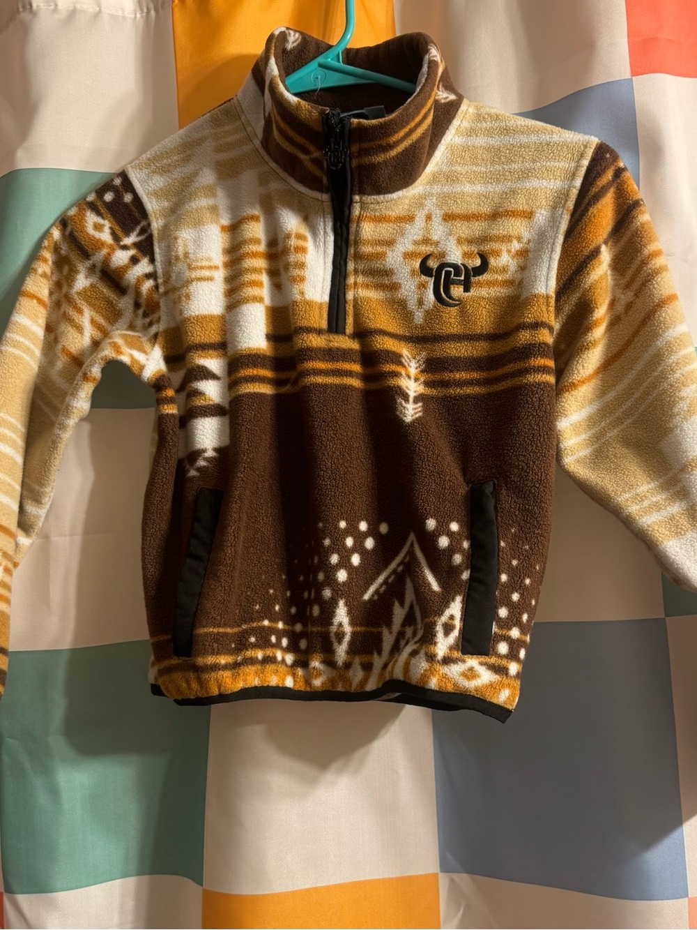 Cowboy Hardware - boys quarter zip fleece sweater XS/5